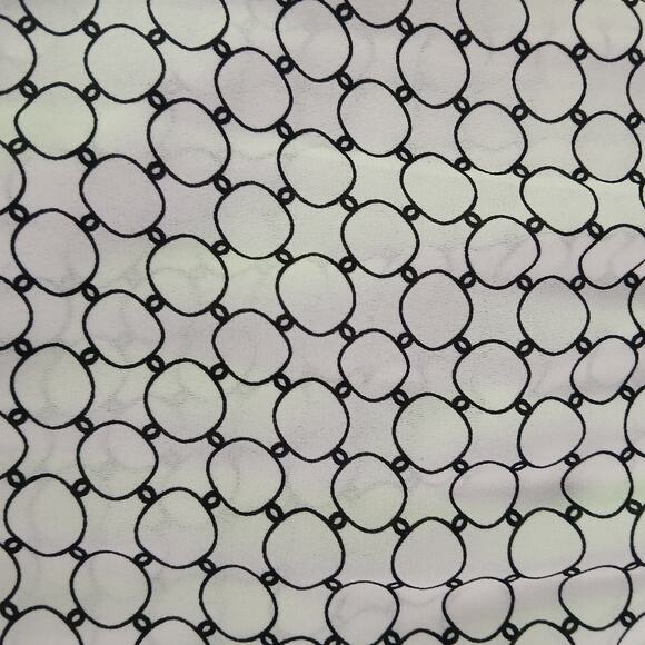 Max Studio 1X Tie-Neck Black & White Easy Care Top - Picture 8 of 14